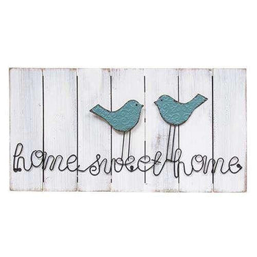Home Sweet Home Wire Bird Sign - The Fox Decor